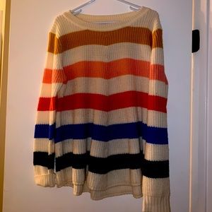 Colorful striped sweater